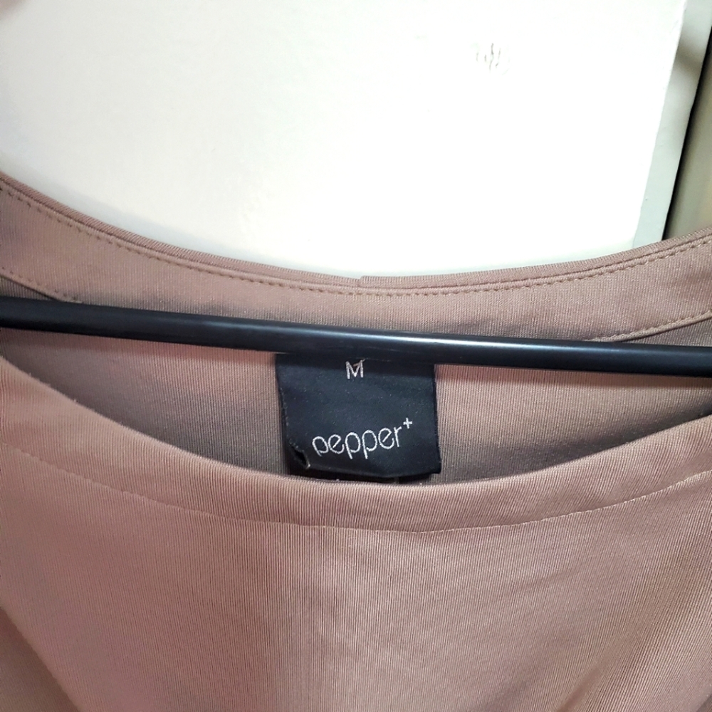 Taupe Shift Dress - Picture 3 of 3